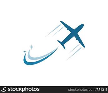 faster plane logo vector icon of delivery express illustration design template