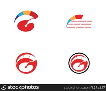 Faster speed logo design concept