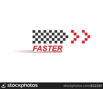 faster speed logo icon of automotive racing concept design