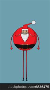 Fat and jovial Santa character