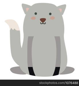 Fat cat, illustration, vector on white background.