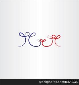 father and mother with child family symbol vector