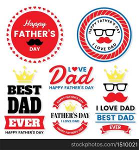 father day Birthday Vector Logo for banner, poster, flyer