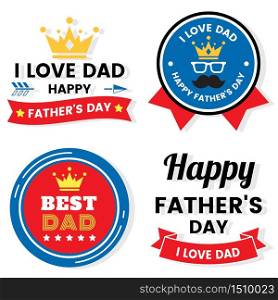 father day Birthday Vector Logo for banner, poster, flyer