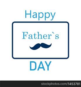 Father day vector banner on white background.