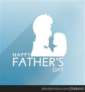 Father holding daughter in his arms, father&rsquo;s day. White silhouette.