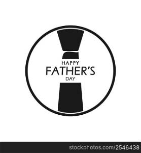 Father&rsquo;s day icon with a tie on a white background.