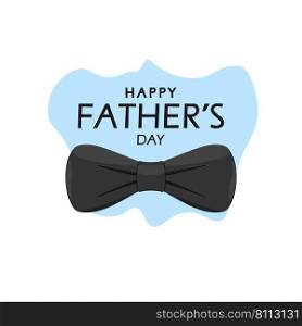 Father’s day, bow tie on a blue background.