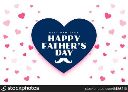 father’s day hearts nice greeting design