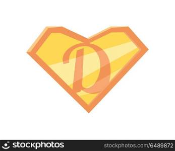 Father Superhero Symbol. Father superhero symbol. Super dad icon. Super dad shield in flat. Pink orange element. Simple drawing. Isolated vector illustration on white background.