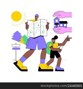Fatherhood care abstract concept vector illustration. Fatherhood institute, care and domestic work, together at home, fathers day, relationship with child, happy kid family abstract metaphor.. Fatherhood care abstract concept vector illustration.