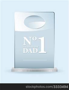 Fathers day award for the worlds best dad or pop
