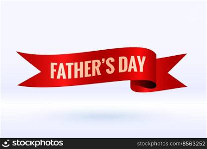 fathers day background in 3d ribbon style design