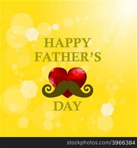 Fathers Day Banner on Yellow Summer Background. Fathers Day Banner on Yellow Summer Sun Background