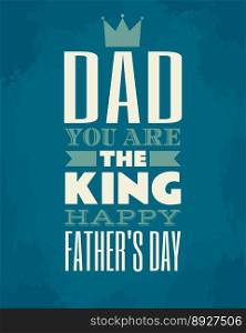 Fathers day card vector image