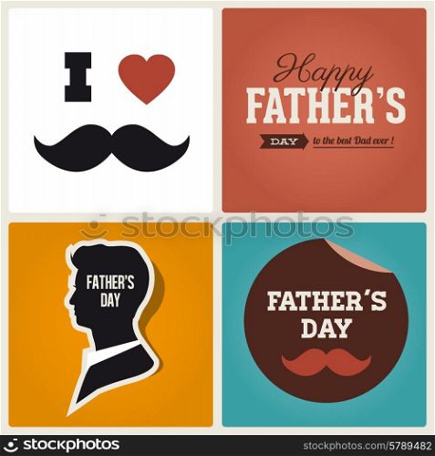 Fathers day cards, logo, badge, signs and symbol