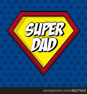 Fathers day design over blue dotted background vector image