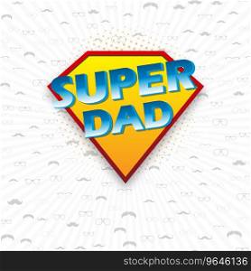 Fathers day design over blue dotted background Vector Image