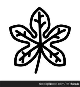 fatsia japonica tropical leaf line icon vector. fatsia japonica tropical leaf sign. isolated contour symbol black illustration. fatsia japonica tropical leaf line icon vector illustration