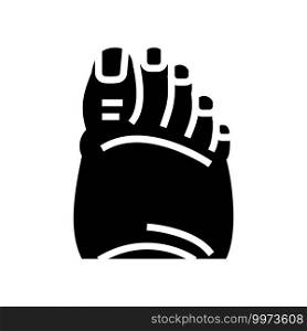 fatty foot edema glyph icon vector. fatty foot edema sign. isolated contour symbol black illustration. fatty foot edema glyph icon vector illustration