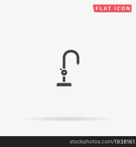 Faucet flat vector icon. Glyph style sign. Simple hand drawn illustrations symbol for concept infographics, designs projects, UI and UX, website or mobile application.. Faucet flat vector icon