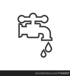 Faucet icon design template vector isolated illustration. Faucet icon design template vector isolated