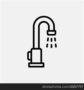 faucet icon vector line style