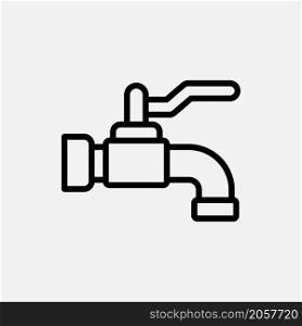 faucet icon vector line style