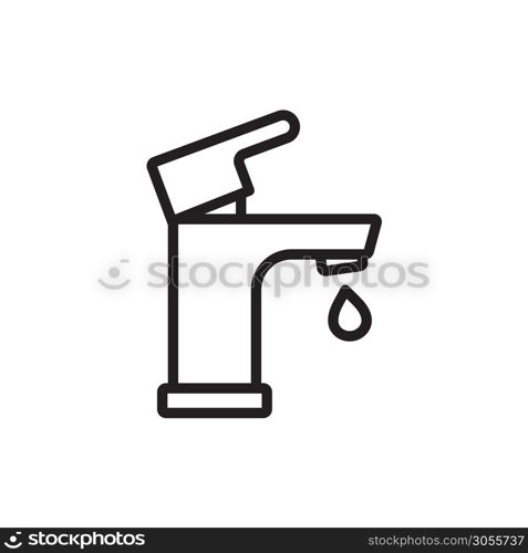 faucet icon vector logo template in trendy flat style