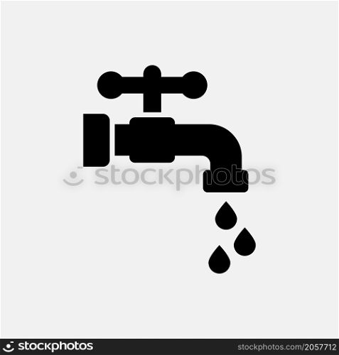 faucet icon vector solid style
