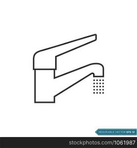 Faucet Icon Vector Template Illustration Design