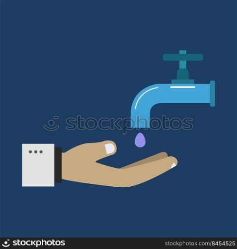 Faucet in hand