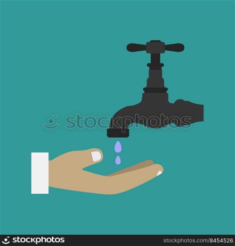 Faucet in hand