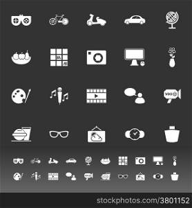 Favorite and like icons on gray background, stock vector