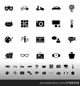 Favorite and like icons on white background, stock vector