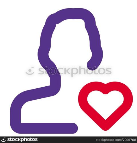 favorite user profile picture with heart logotype