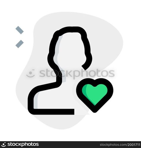 favorite user profile picture with heart logotype