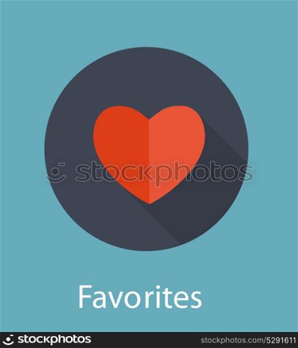 Favorites Flat Icon Concept Vector Illustration. EPS10. Favorites Flat Icon Concept Vector Illustration