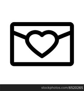 favourite mail, icon on isolated background