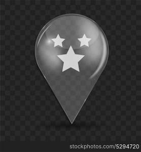 Favourites Glossy Icon. Isolated on Gray Background. Vector Illustration. EPS10. Favourites Glossy Icon Vector Illustration