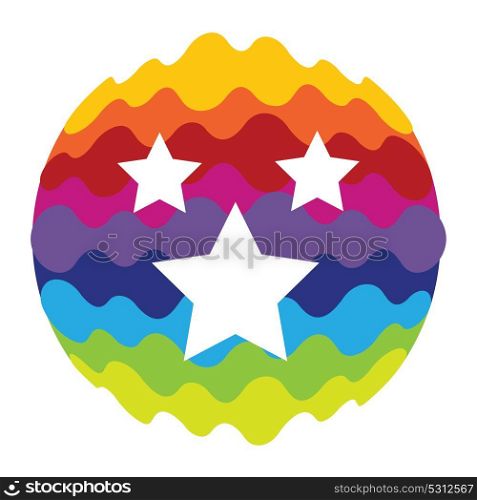 Favourites Rainbow Color Icon for Mobile Applications and Web Vector Illustration EPS10. Favourites Rainbow Color Icon for Mobile Applications and Web Ve