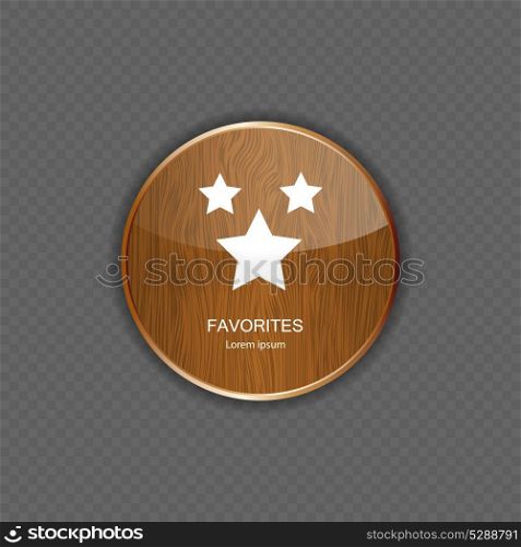Favourites wood application icons vector illustration