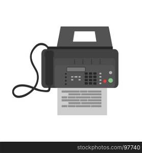 Fax icon business vector phone office web. Machine illustration printer modern paper. Design symbol