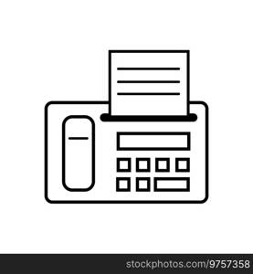 fax icon logo vector design template