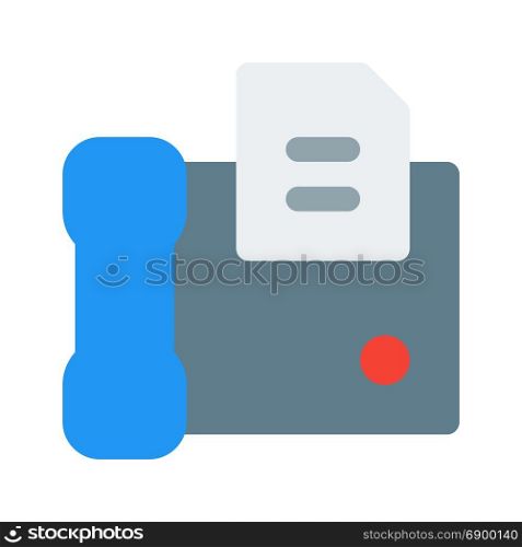 fax, icon on isolated background