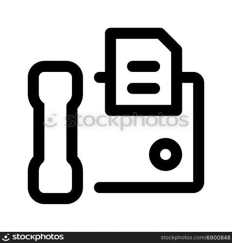fax, icon on isolated background