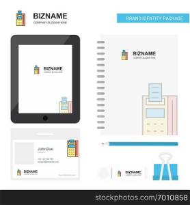 Fax machine Business Logo, Tab App, Diary PVC Employee Card and USB Brand Stationary Package Design Vector Template