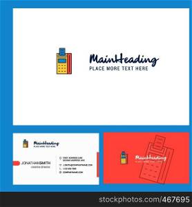 Fax machine Logo design with Tagline & Front and Back Busienss Card Template. Vector Creative Design