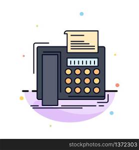 fax, message, telephone, telefax, communication Flat Color Icon Vector