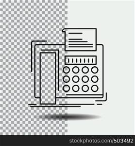 fax, message, telephone, telefax, communication Line Icon on Transparent Background. Black Icon Vector Illustration. Vector EPS10 Abstract Template background